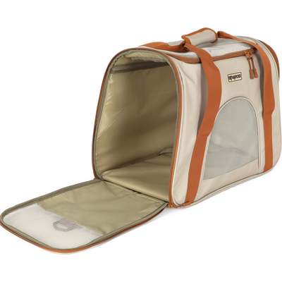 Bolsa de Transporte Média Up4you Plush Bege para Cães e Gatos”