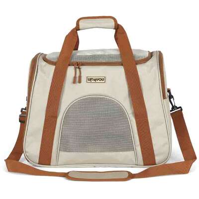 Bolsa de Transporte Média Up4you Plush Bege para Cães e Gatos”