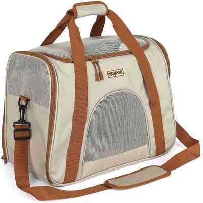 Bolsa de Transporte Média Up4you Plush Bege para Cães e Gatos”