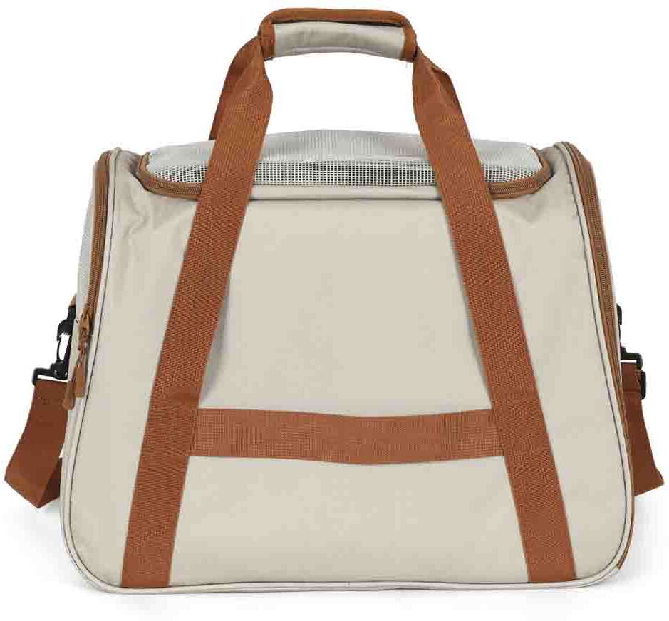 Bolsa de Transporte Média Up4you Plush Bege para Cães e Gatos - Tam. Único