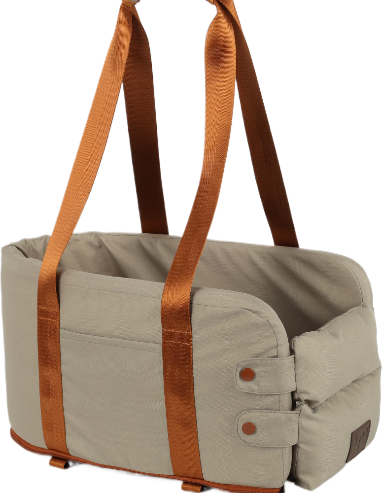 Bolsa de Transporte para console de carro Up4you Plush Bege para Cães e Gatos - Tam. Único