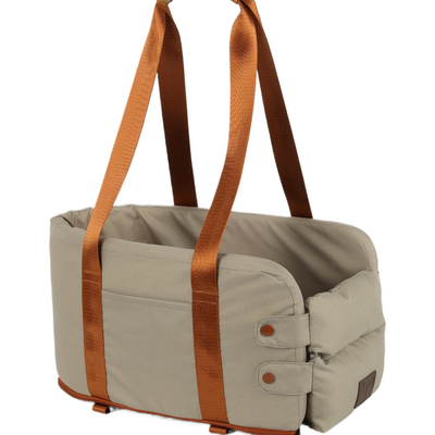 Bolsa de Transporte para console de carro Up4you Plush Bege para Cães e Gatos