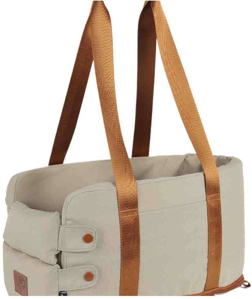 Bolsa de Transporte para console de carro Up4you Plush Bege para Cães e Gatos - Tam. Único