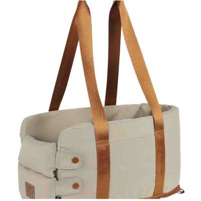 Bolsa de Transporte para console de carro Up4you Plush Bege para Cães e Gatos