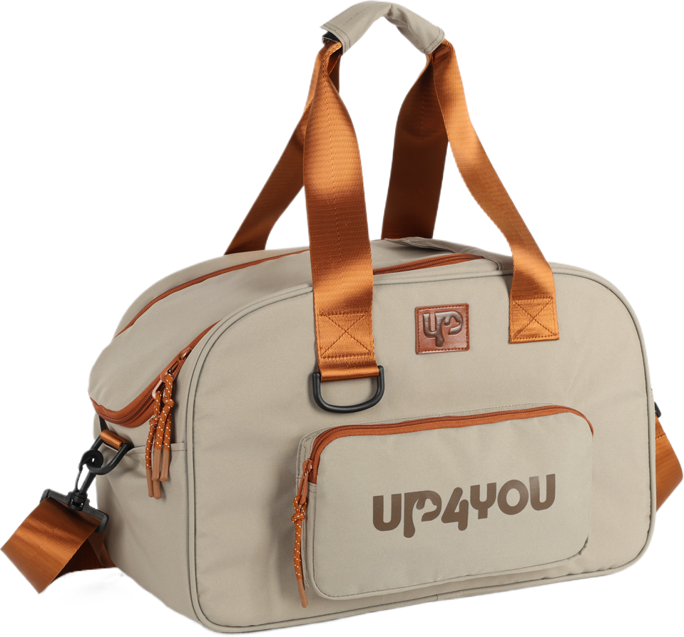 Bolsa de Transporte para Viagens Up4you Plush Bege para Cães e Gatos - Tam. Único