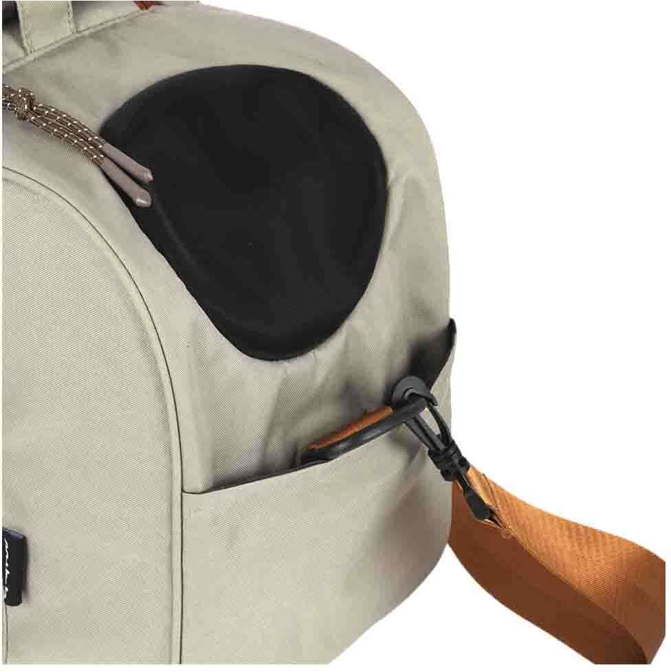 Bolsa de Transporte para Viagens Up4you Plush Bege para Cães e Gatos - Tam. Único
