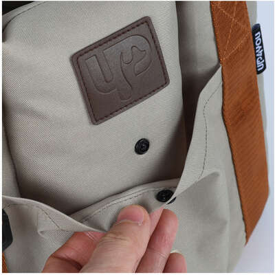 Bolsa Transportadora Up4you Plush Bege para Cães e Gatos