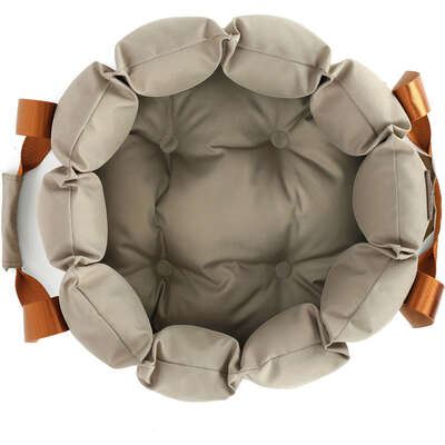 Bolsa Transportadora Up4you Plush Bege para Cães e Gatos