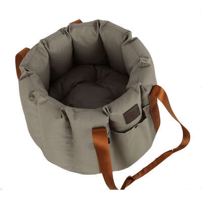 Bolsa Transportadora Up4you Plush Bege para Cães e Gatos