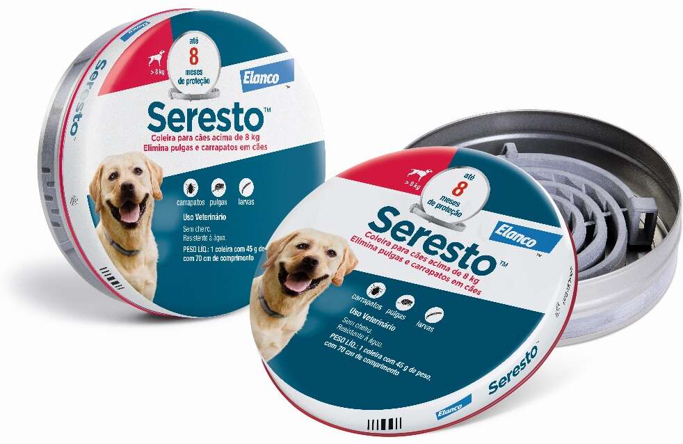 Coleira Antipulgas e Carrapatos Seresto para Cães acima de 8Kg - Tam. G