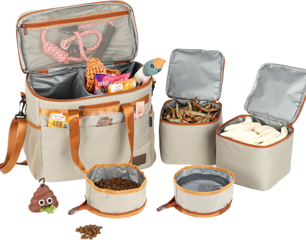 Lancheira Up4you Plush Bege para Cães e Gatos - Tam. Único