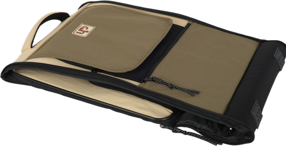 Mochila de Transporte Abertura Dupla Up4you Camp Bege para Cães e Gatos - Tam. Único