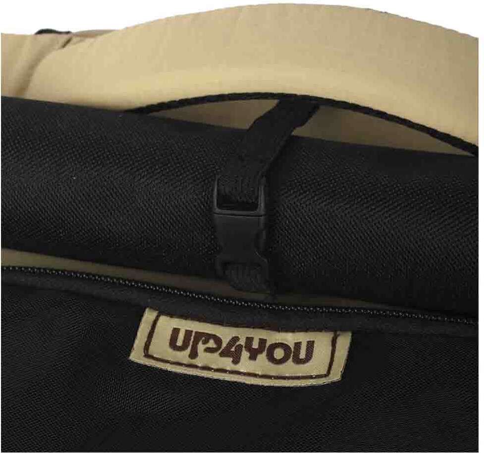 Mochila de Transporte Abertura Dupla Up4you Camp Bege para Cães e Gatos - Tam. Único
