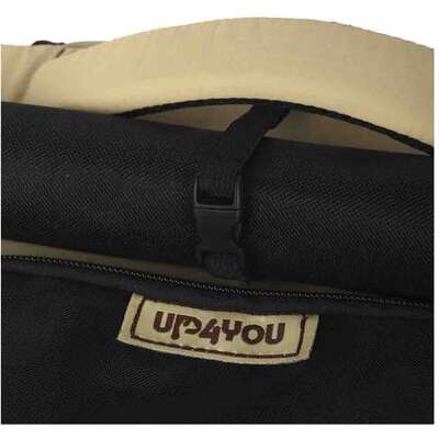 Mochila de Transporte Abertura Dupla Up4you Camp Bege para Cães e Gatos
