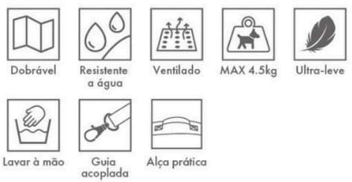 Mochila de Transporte Canguru Up4you Camp Bege para Cães e Gatos - Tam. Único