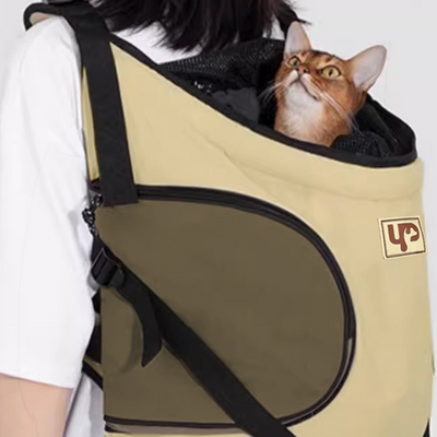 Mochila de Transporte Canguru Up4you Camp Bege para Cães e Gatos”