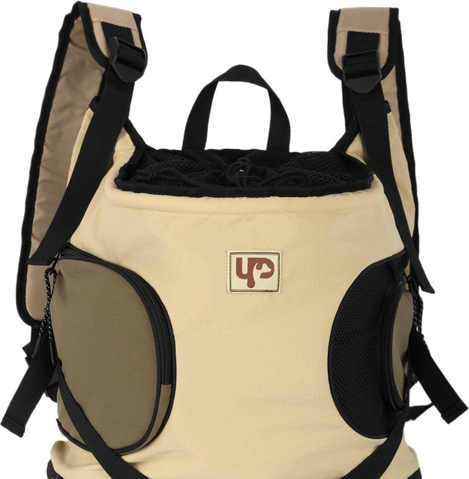 Mochila de Transporte Canguru Up4you Camp Bege para Cães e Gatos - Tam. Único