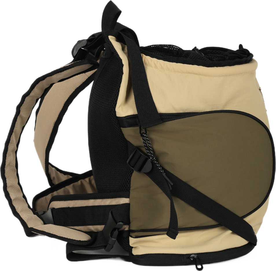 Mochila de Transporte Canguru Up4you Camp Bege para Cães e Gatos - Tam. Único
