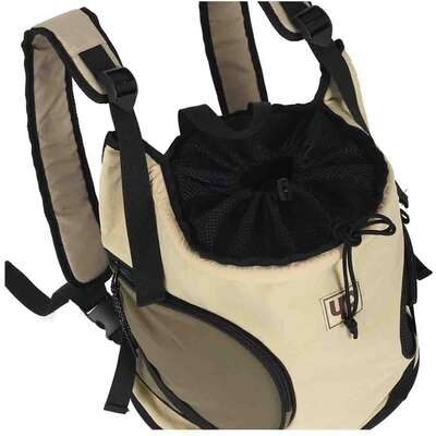 Mochila de Transporte Canguru Up4you Camp Bege para Cães e Gatos”