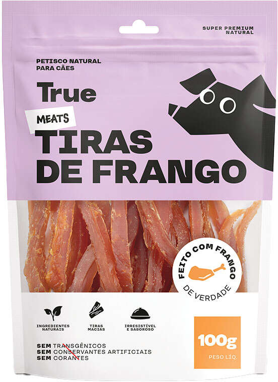 Petisco Natural True Meats Tiras de Frango para Cães - 100 g
