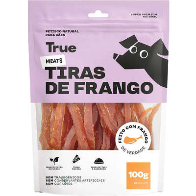 Petisco Natural True Meats Tiras de Frango para Cães”