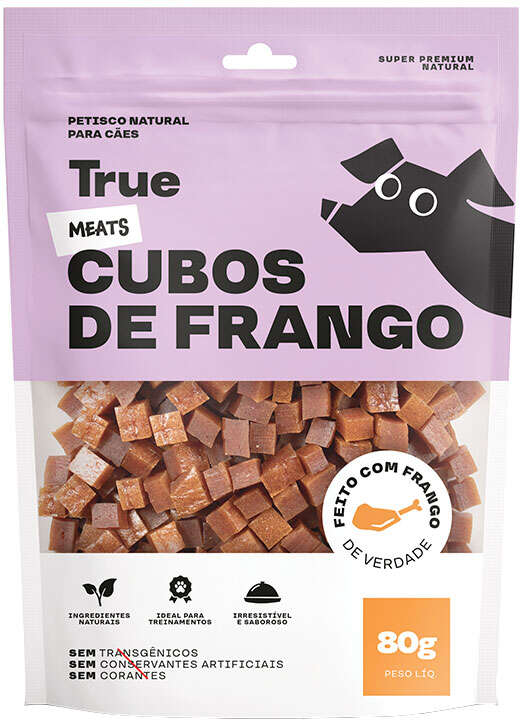 Petisco Natural True Meats Cubos de Frango para Cães - 80 g