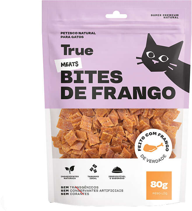 Petisco Natural True Meats Bites de Frango para Gatos - 80 g