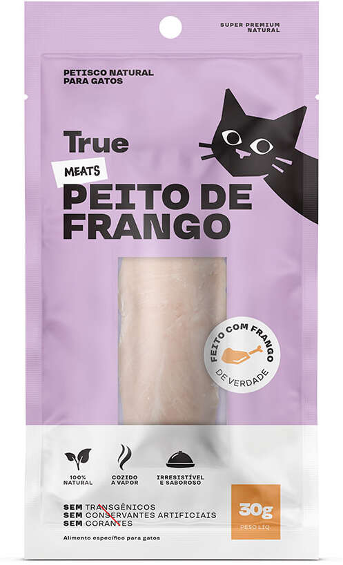 Petisco Natural True Meats Peito de Frango para Gatos - 30 g