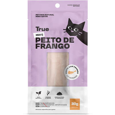 Petisco Natural True Meats Peito de Frango para Gatos”