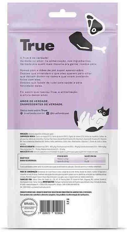 Petisco Cremoso True Creamy Care Articulações Sabor Carne e Frango - 1 Pacote (5 Unidades)