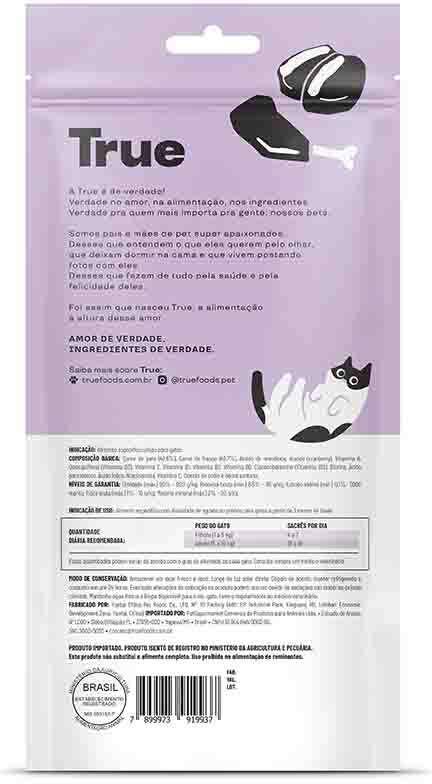 Petisco Cremoso True Creamy Care Urinary Sabor Pato e Frango para Gatos - 1 Pacote (5 Unidades)