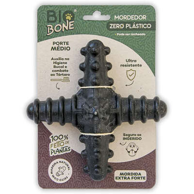 Brinquedo Modedor Bio Bone Asterisco Preto para Cães”