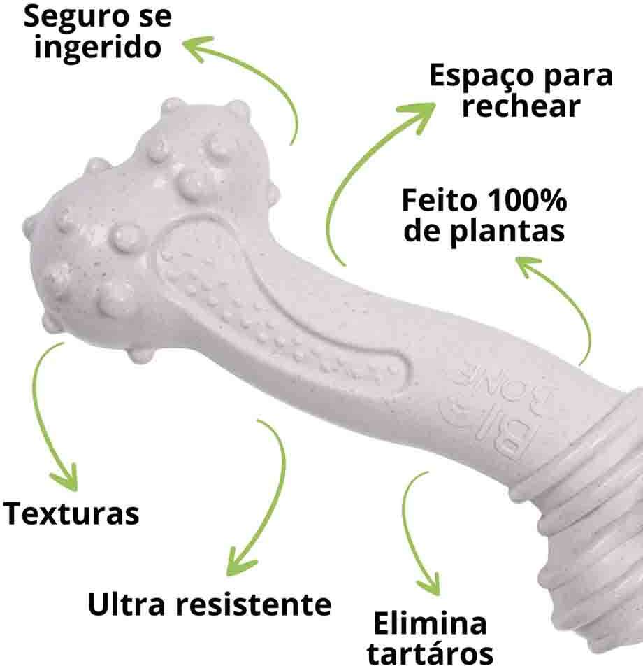 Brinquedo Modedor Bio Bone Ossão Gigante Branco para Cães - Tam. Único
