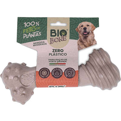 Brinquedo Modedor Bio Bone Ossão Gigante Bege para Cães”