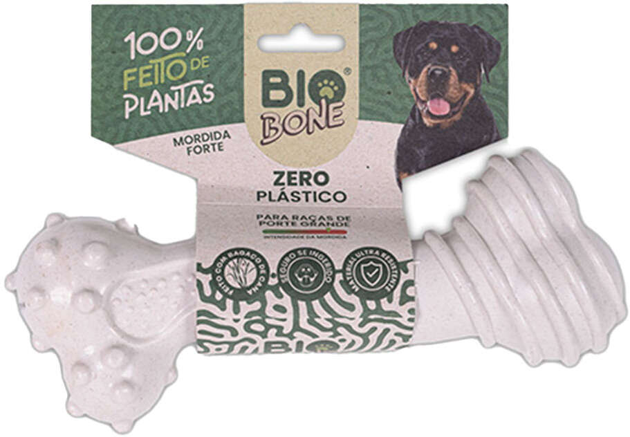 Brinquedo Modedor Bio Bone Ossão Gigante Branco para Cães - Tam. Único