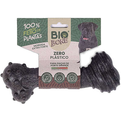Brinquedo Modedor Bio Bone Ossão Gigante Preto para Cães”