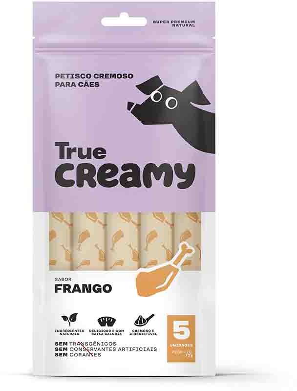 Petisco Cremoso True Creamy sabor Frango para Cães - 1 Pacote (5 Unidades)