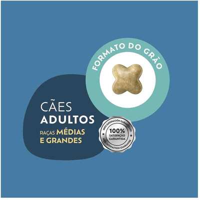 Ração Seca Quatree Select para Cães Adultos Raças Médias e Grandes Sabor Carne Com Arroz e Batata Doce