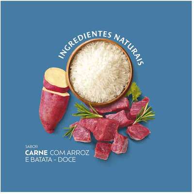 Ração Seca Quatree Select para Cães Adultos Raças Pequenas Sabor Carne Com Arroz e Batata Doce