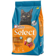 Ração Seca Quatree Select para Gatos Castrados Sabor Carne com Arroz e Batata Doce - 10,1Kg
