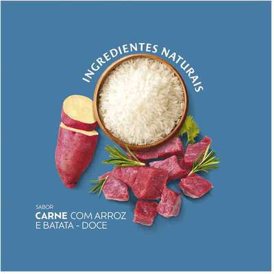 Ração Seca Quatree Select para Gatos Castrados Sabor Carne com Arroz e Batata Doce