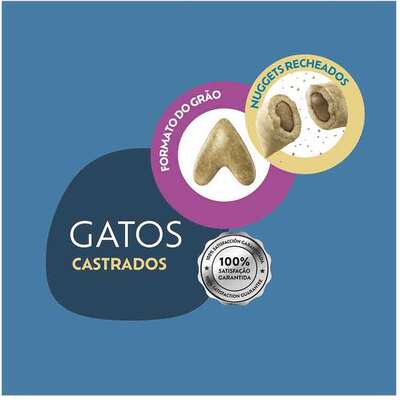 Ração Seca Quatree Select para Gatos Castrados Sabor Mix de Carne com Arroz e Batata Doce