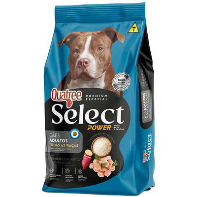 Ração Seca Quatree Select para Cães Adultos Sabor Frango com Arroz e Batata Doce