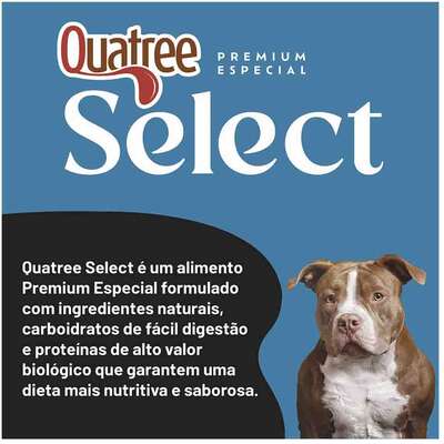 Ração Seca Quatree Select para Cães Adultos Sabor Frango com Arroz e Batata Doce