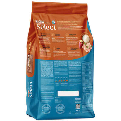 Ração Seca Quatree Select para Cães Sênior +7 Raças Pequenas Sabor Frango com Arroz e Batata Doce