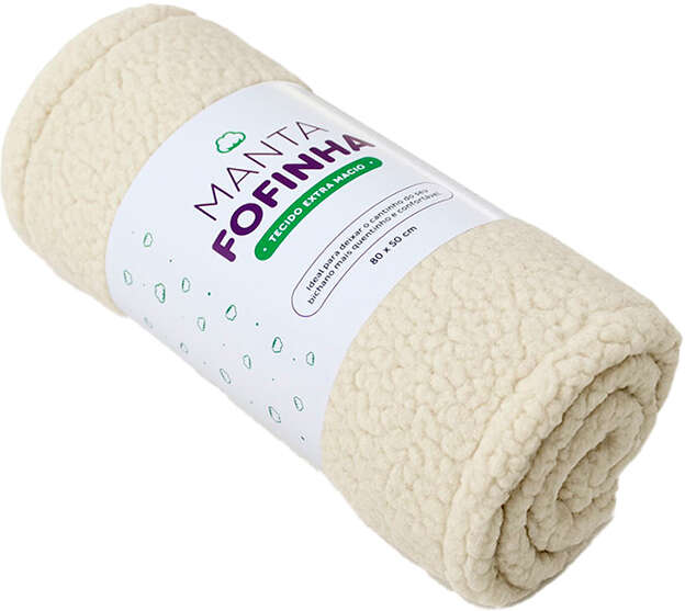 Manta Fofinha Gatton Carneirinho Extra Macia Creme para Cães e Gatos - Tam. Único