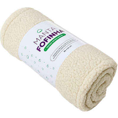 Manta Fofinha Gatton Carneirinho Extra Macia Creme para Cães e Gatos