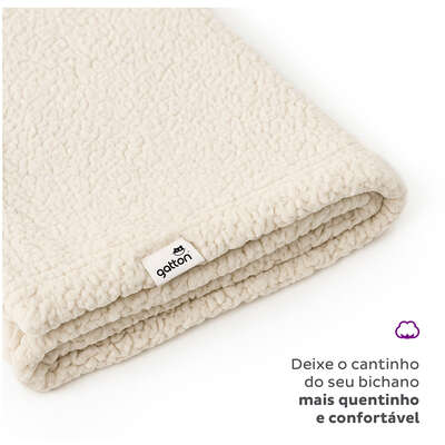Manta Fofinha Gatton Carneirinho Extra Macia Creme para Cães e Gatos