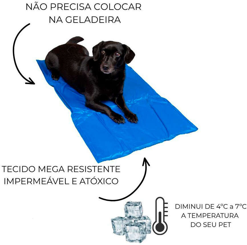 Tapete Gelado Lavipet Azul - Tam. P