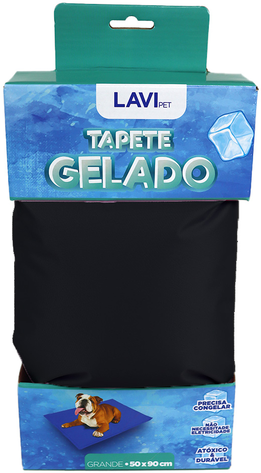 Tapete Gelado Lavipet Preto - Tam. P